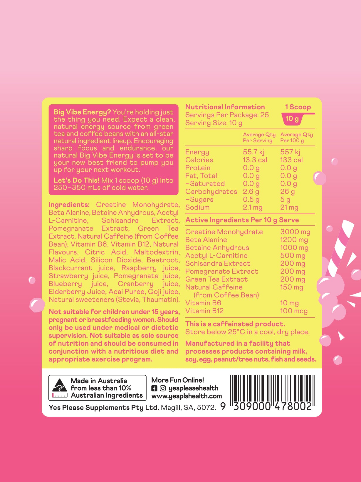 Natural Pre Workout - Creaming Soda